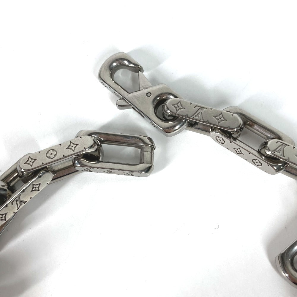 LOUIS VUITTON Necklace M00307 metal Silver Necklace�EChain monogram mens Used Authentic