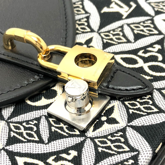 LOUIS VUITTON Shoulder Bag M57488 Canvas / leather Black / Navy Since1854 Neo Saumur MM Women Used Authentic