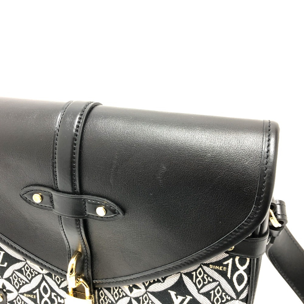 LOUIS VUITTON Shoulder Bag M57488 Canvas / leather Black / Navy Since1854 Neo Saumur MM Women Used Authentic