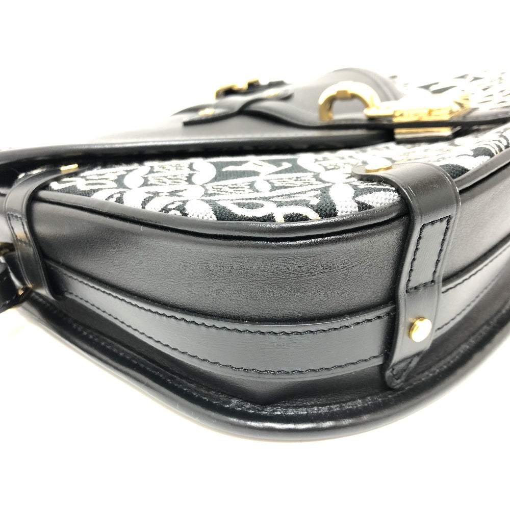 LOUIS VUITTON Shoulder Bag M57488 Canvas / leather Black / Navy Since1854 Neo Saumur MM Women Used Authentic