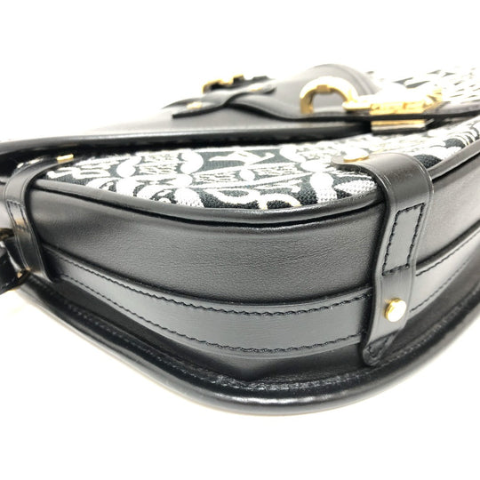 LOUIS VUITTON Shoulder Bag M57488 Canvas / leather Black / Navy Since1854 Neo Saumur MM Women Used Authentic