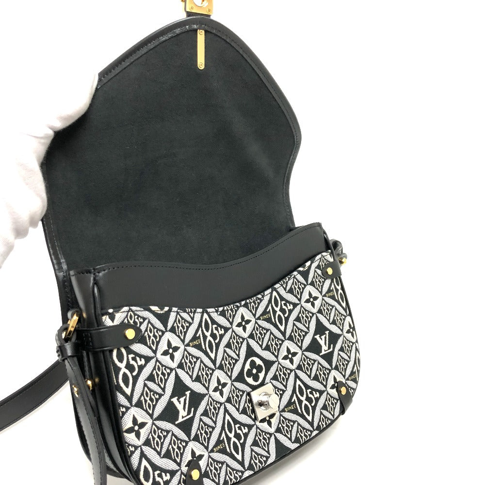 LOUIS VUITTON Shoulder Bag M57488 Canvas / leather Black / Navy Since1854 Neo Saumur MM Women Used Authentic