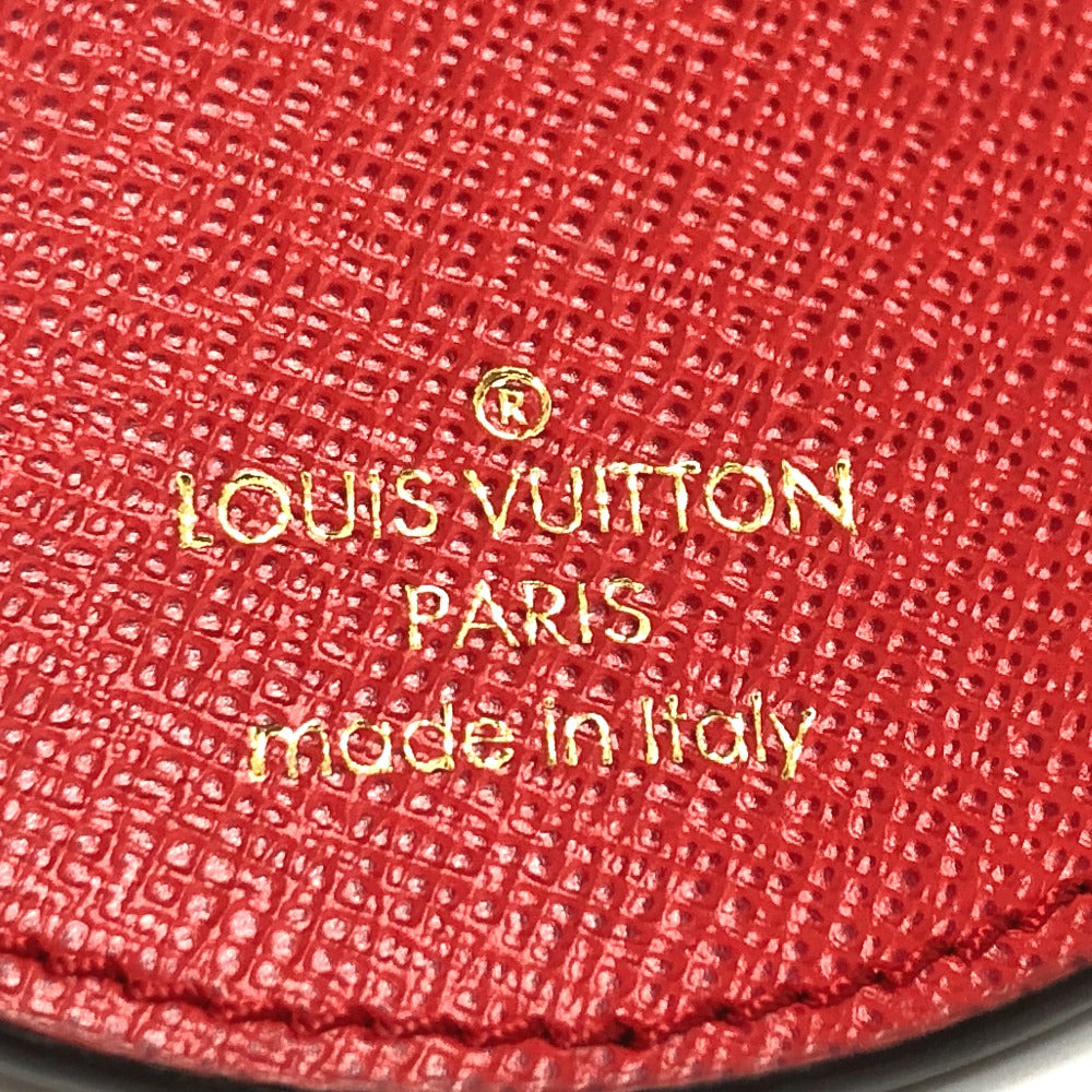 LOUIS VUITTON key ring M68657 leather Brown portocre monogram check Key ring Women Used Authentic