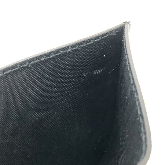 BALENCIAGA Card Case 392126 leather gray logo glitter Pass case Women Used Authentic