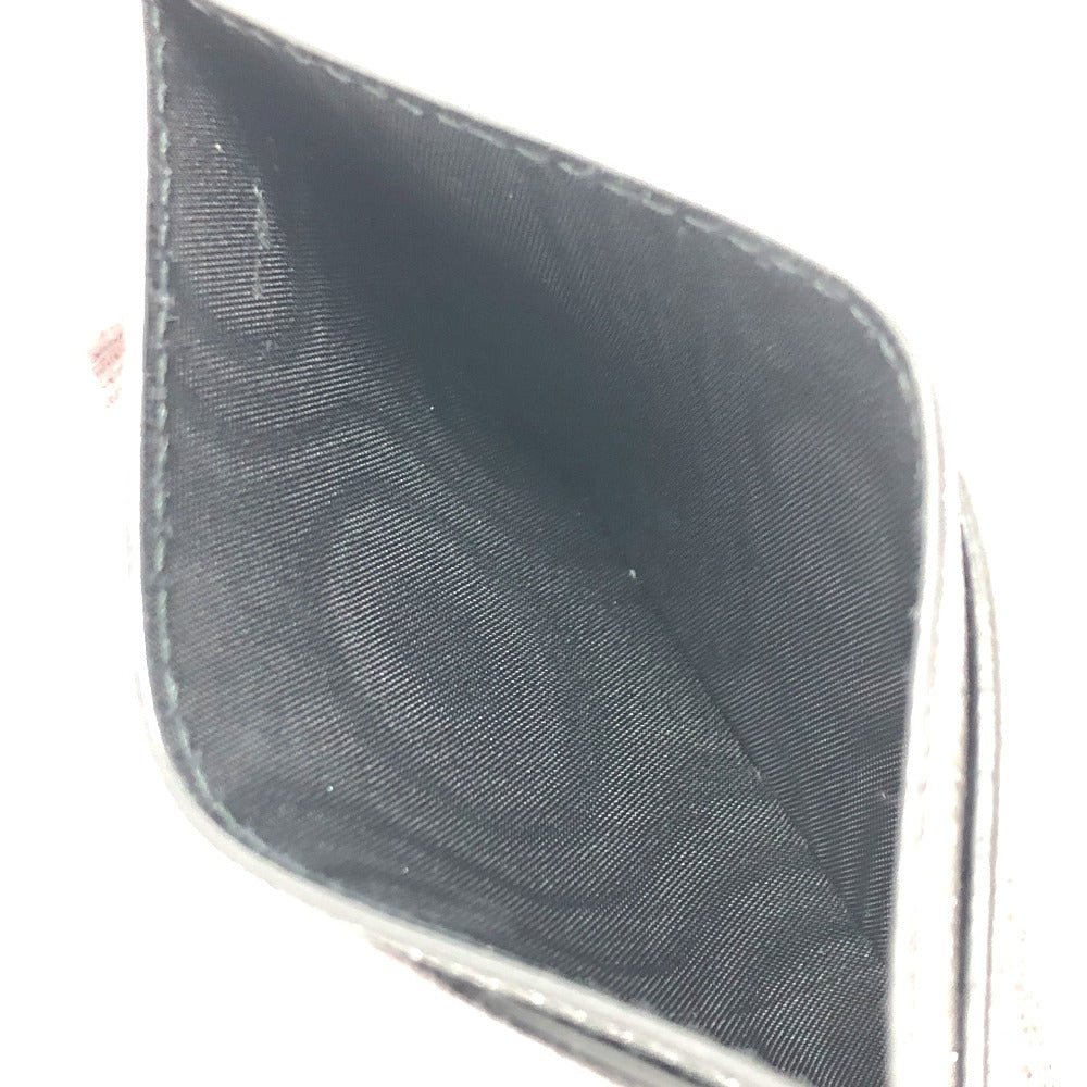 BALENCIAGA Card Case 392126 leather gray logo glitter Pass case Women Used Authentic