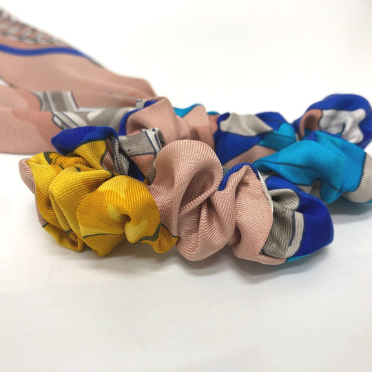 HERMES hair accessory silk multicolor Scrunchie Bella Women Used Authentic