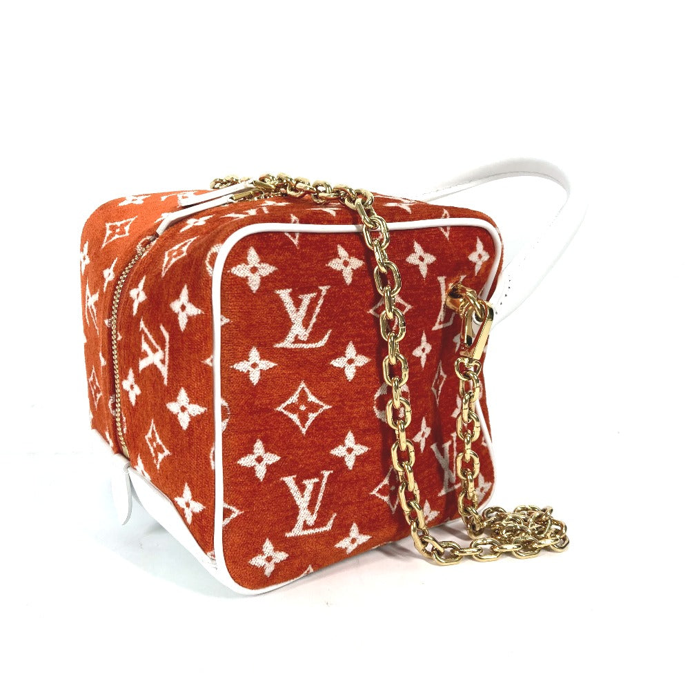 LOUIS VUITTON Handbag M46212 Velvet, Leather Orange LV Match Square Bag Women Used Authentic
