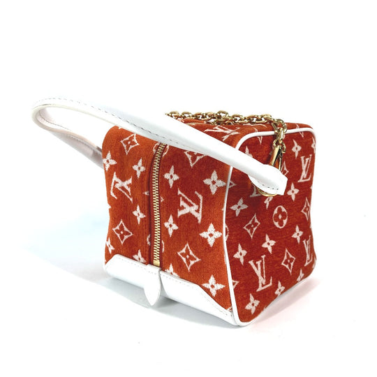 LOUIS VUITTON Handbag M46212 Velvet, Leather Orange LV Match Square Bag Women Used Authentic