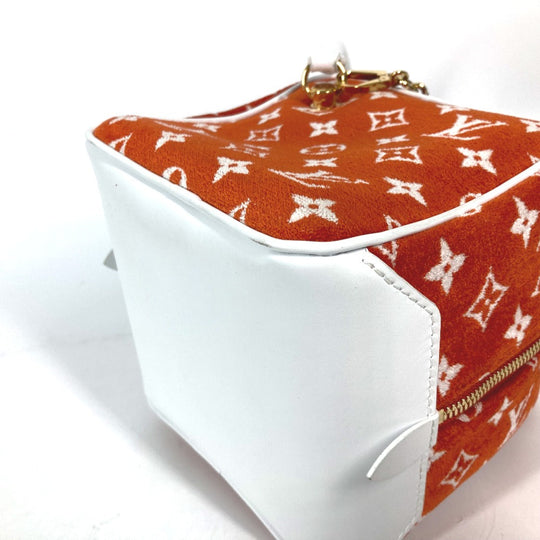 LOUIS VUITTON Handbag M46212 Velvet, Leather Orange LV Match Square Bag Women Used Authentic
