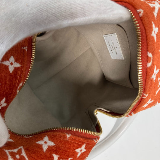 LOUIS VUITTON Handbag M46212 Velvet, Leather Orange LV Match Square Bag Women Used Authentic