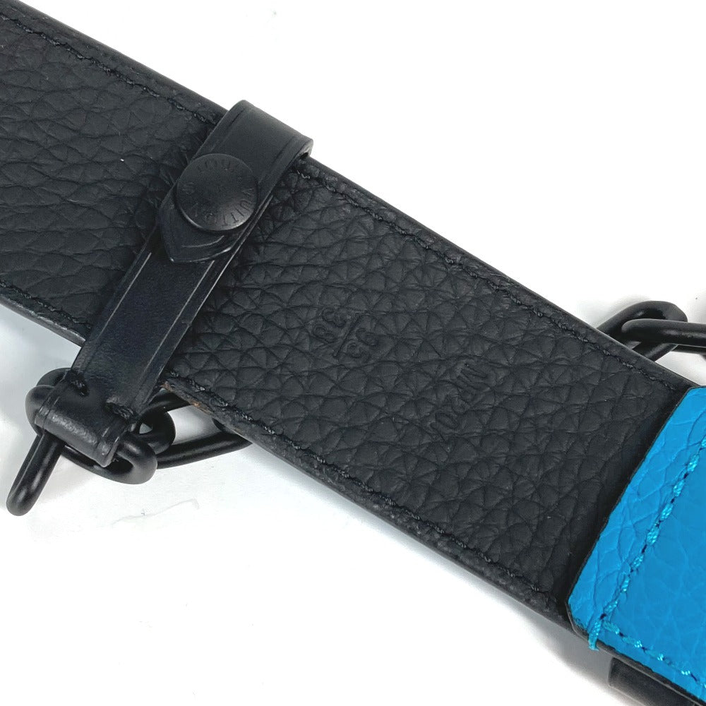 LOUIS VUITTON belt MP207T Taurillon Clemence blue Virgil Abloh Monogram Saint Tulle Signature mens 95-38 Used Authentic