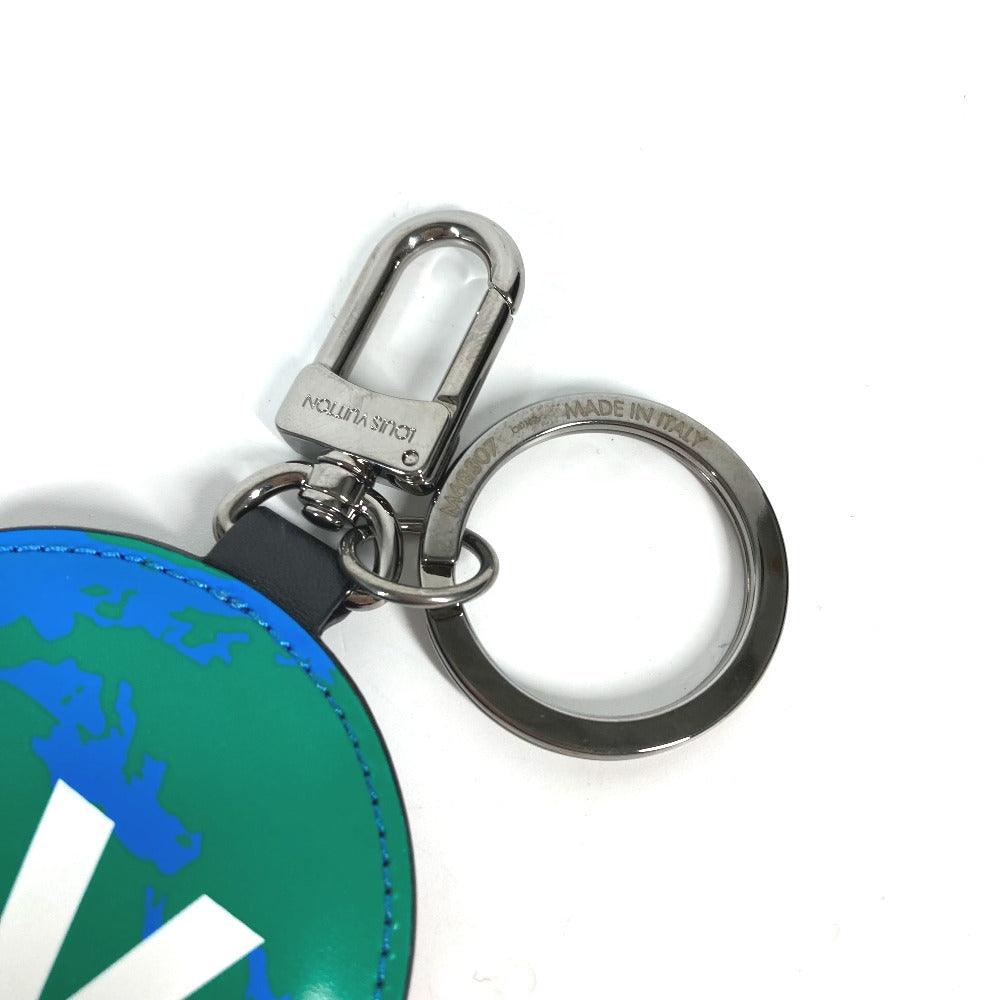 LOUIS VUITTON Bag charm M68307 Monogram canvas Blue x brown Monogram portocle padid Women Used Authentic