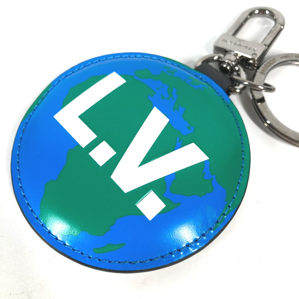 LOUIS VUITTON Bag charm M68307 Monogram canvas Blue x brown Monogram portocle padid Women Used Authentic