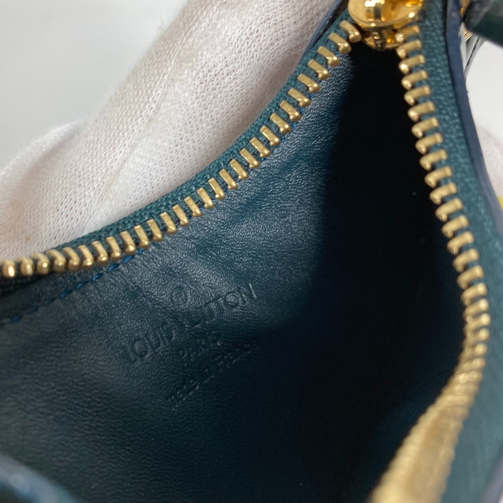 LOUIS VUITTON Coin case M91405 Monogram Vernis green Monogram Vernis Pochette Oiseau Women Used Authentic