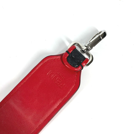 FENDI Shoulder strap PVC / Leather black Zucca logo