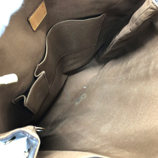 LOUIS VUITTON Tote Bag M53013 Damier canvas Brown Hippo Bobour Women Secondhand Authentic
