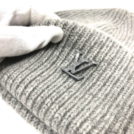 LOUIS VUITTON Knit hat MP3248 knit gray Bonnet LV Ahead 1.1 Women(Unisex) Used Authentic