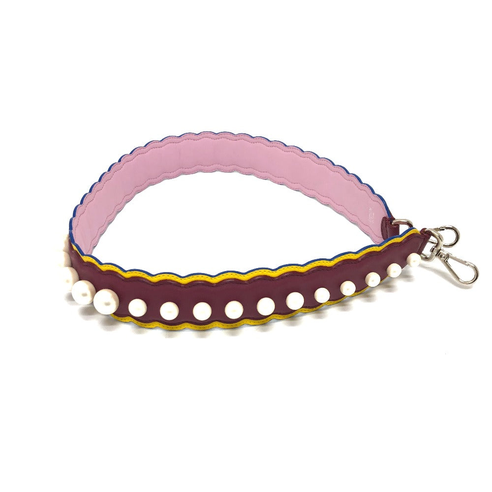 FENDI Shoulder strap leather multicolor Fake pearl Strap you