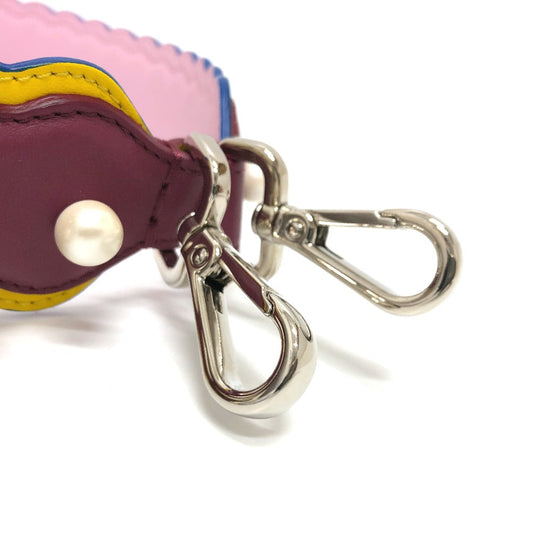FENDI Shoulder strap leather multicolor Fake pearl Strap you