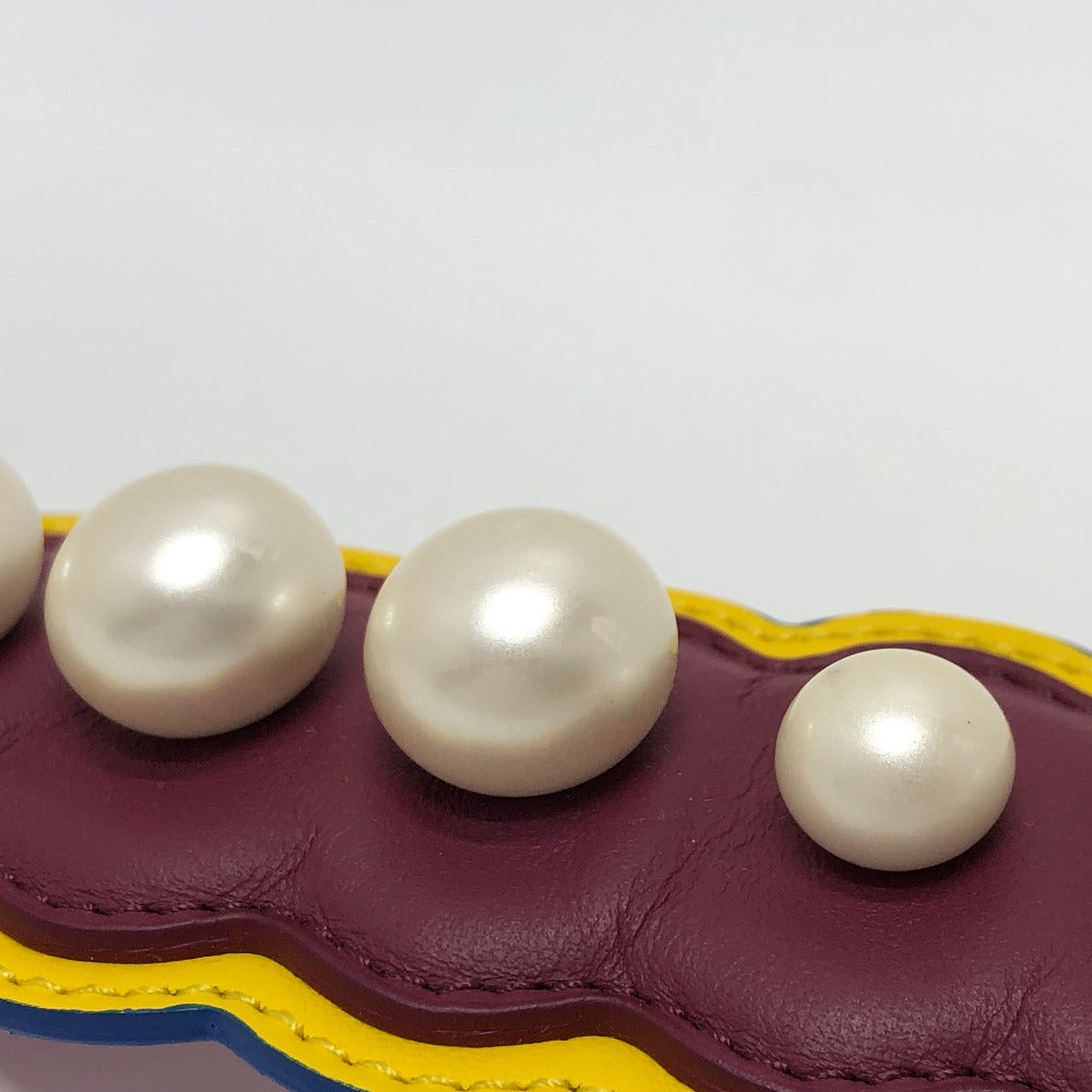 FENDI Shoulder strap leather multicolor Fake pearl Strap you