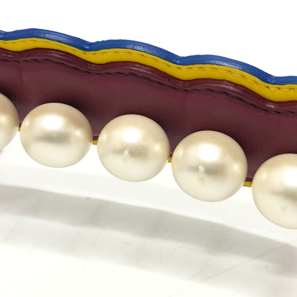 FENDI Shoulder strap leather multicolor Fake pearl Strap you