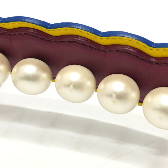 FENDI Shoulder strap leather multicolor Fake pearl Strap you