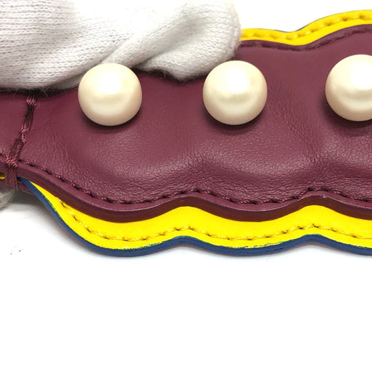 FENDI Shoulder strap leather multicolor Fake pearl Strap you