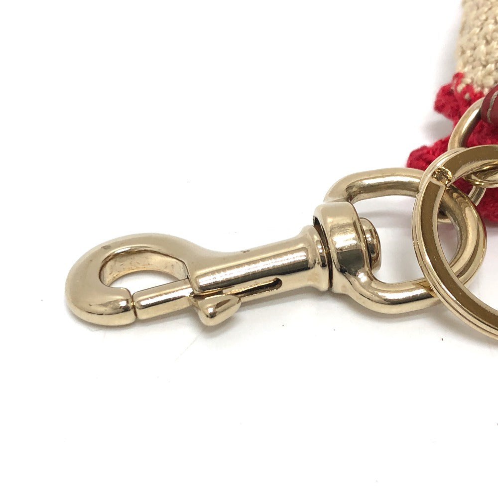 GUCCI Bag charm knit beige Chicken Women Used Authentic