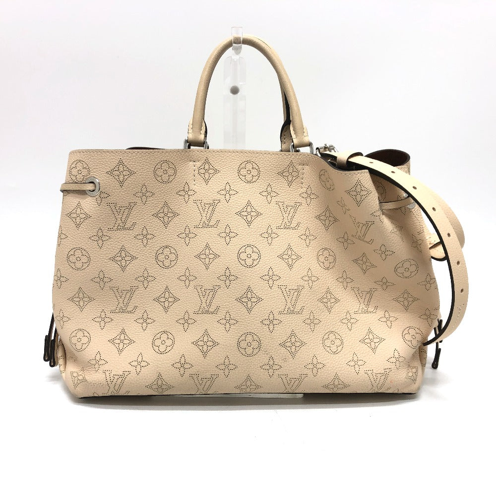 LOUIS VUITTON Tote Bag M59203 Calf leather SilverMetal Mahina Bella Women Used Authentic