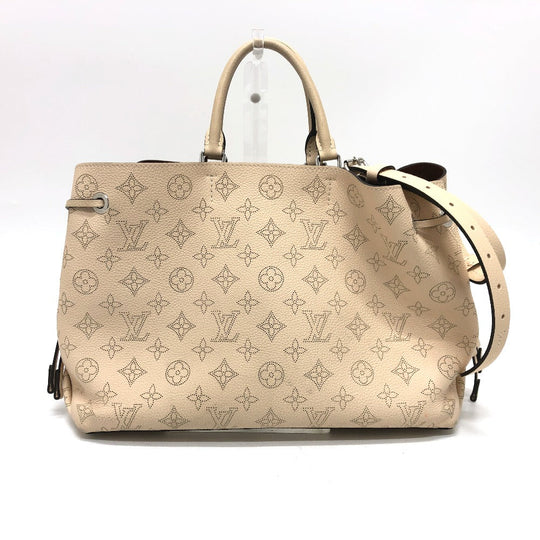 LOUIS VUITTON Tote Bag M59203 Calf leather SilverMetal Mahina Bella Women Used Authentic