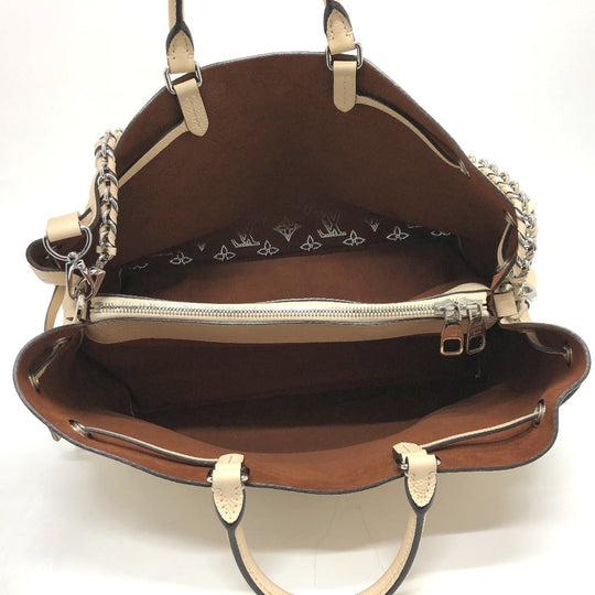 LOUIS VUITTON Tote Bag M59203 Calf leather SilverMetal Mahina Bella Women Used Authentic