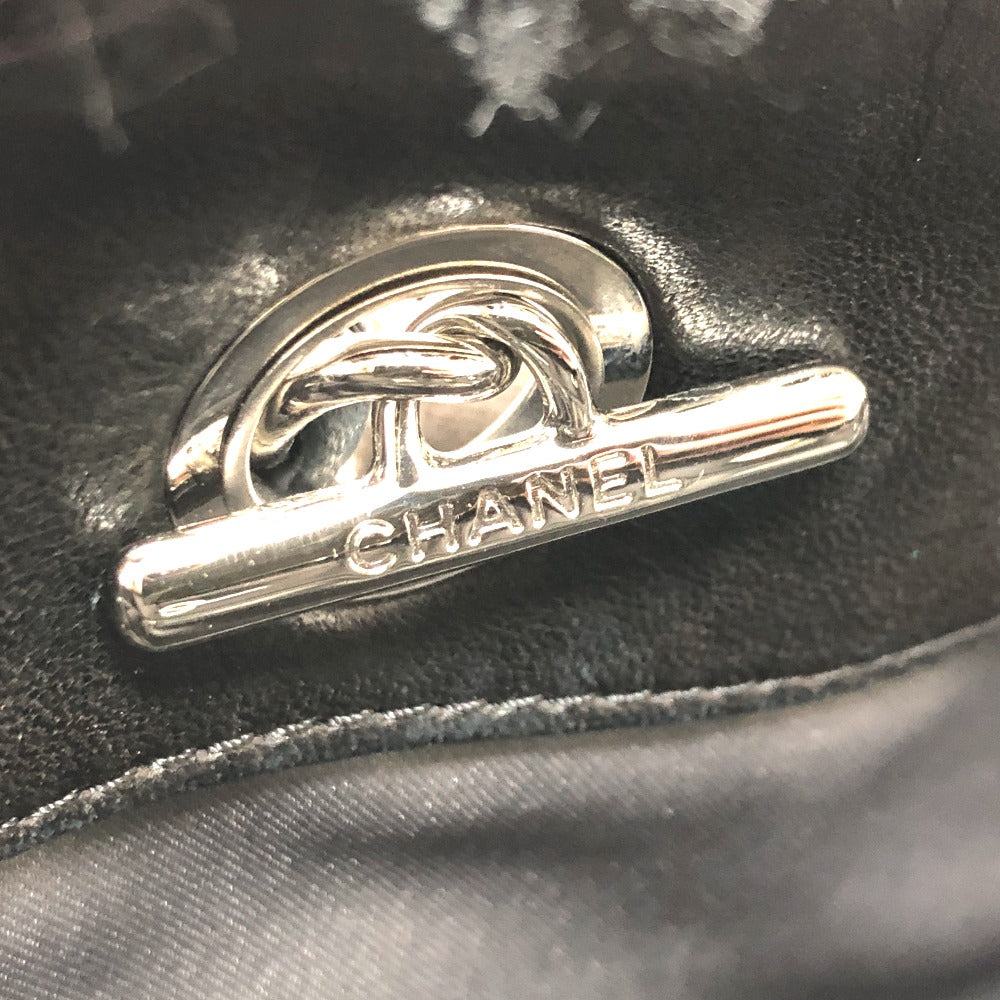 CHANEL Tote Bag A47155 Plastics black WChain Fanny Tweed Matelasse CC COCO Mark Women Used Authentic