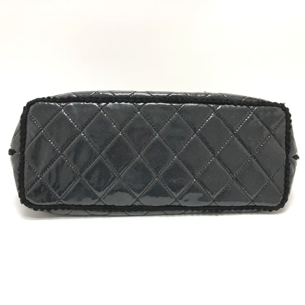 CHANEL Tote Bag A47155 Plastics black WChain Fanny Tweed Matelasse CC COCO Mark Women Used Authentic
