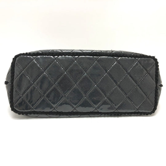 CHANEL Tote Bag A47155 Plastics black WChain Fanny Tweed Matelasse CC COCO Mark Women Used Authentic