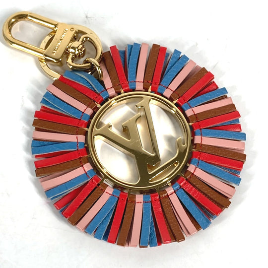LOUIS VUITTON key ring M68463 Metal, Leather multicolor Portocle LV fringe
