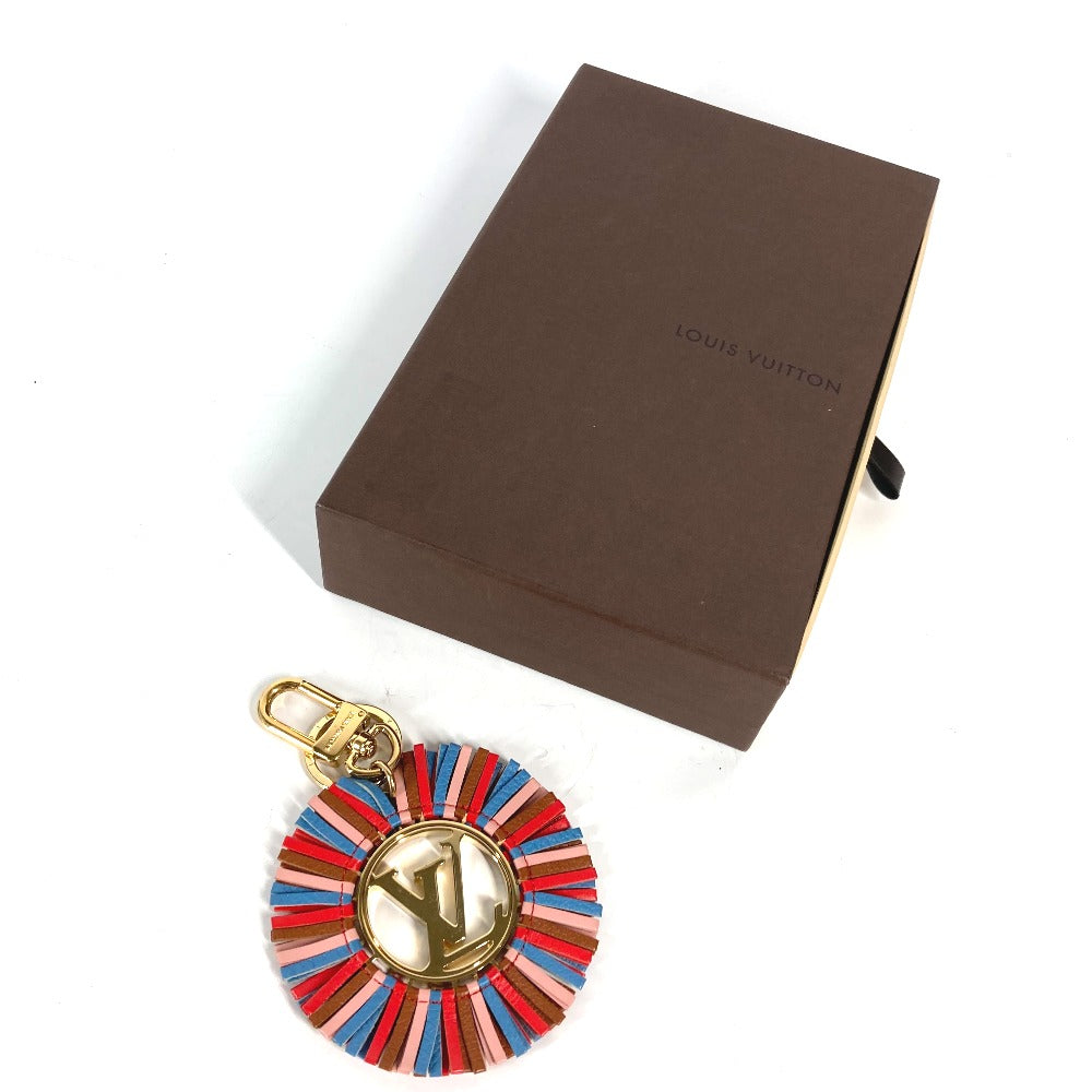 LOUIS VUITTON key ring M68463 Metal, Leather multicolor Portocle LV fringe