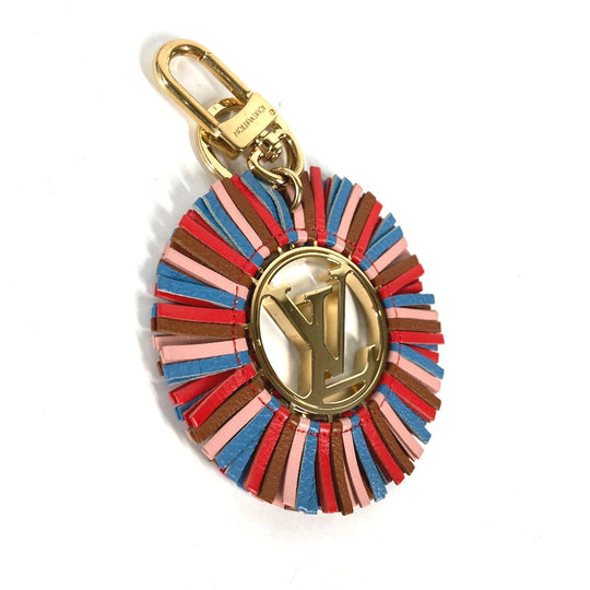 LOUIS VUITTON key ring M68463 Metal, Leather multicolor Portocle LV fringe
