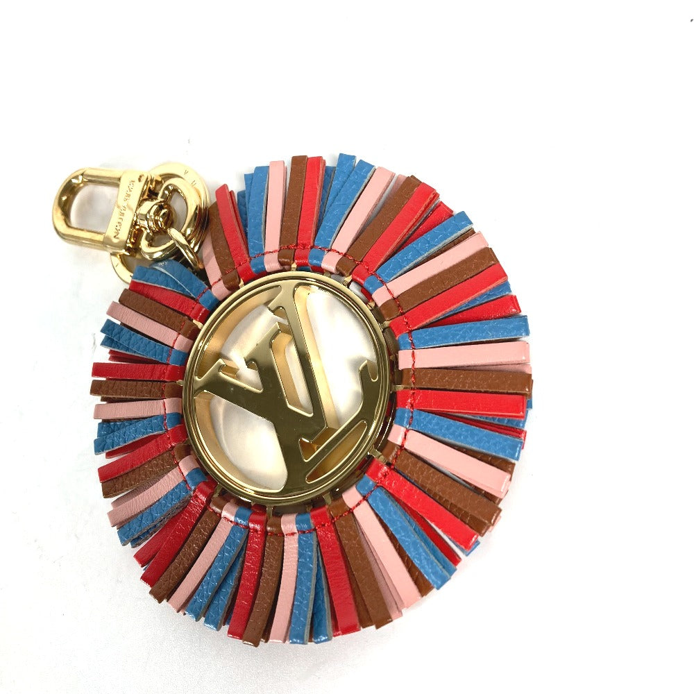 LOUIS VUITTON key ring M68463 Metal, Leather multicolor Portocle LV fringe