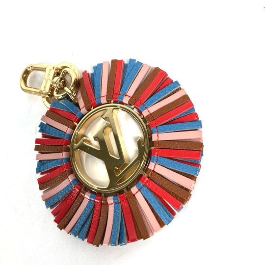LOUIS VUITTON key ring M68463 Metal, Leather multicolor Portocle LV fringe