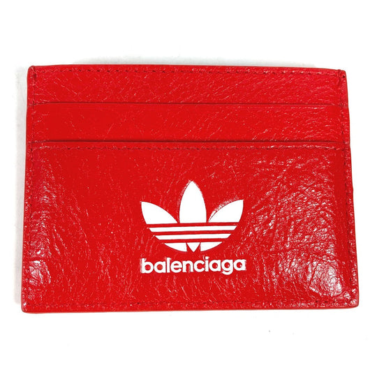 BALENCIAGA Card Case 721895 leather Red Adidas adidas collaboration