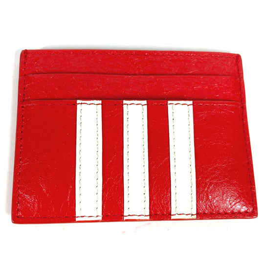 BALENCIAGA Card Case 721895 leather Red Adidas adidas collaboration