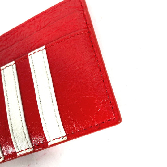 BALENCIAGA Card Case 721895 leather Red Adidas adidas collaboration