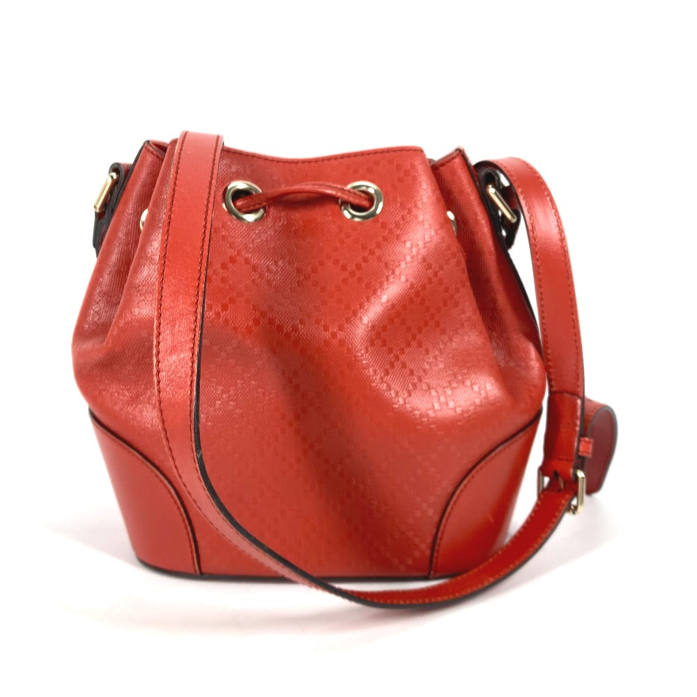 GUCCI Shoulder Bag 354229 leather Orange type purse Diamante Women Used Authentic