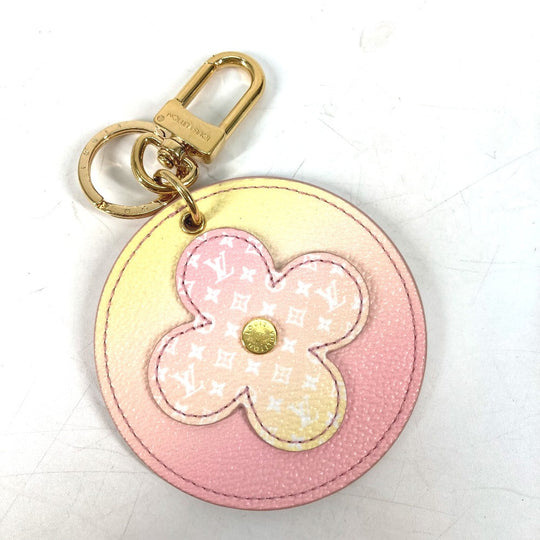 LOUIS VUITTON key ring M00285 Monogram canvas pink Monogram flower Portocles Illustrious Women Used Authentic