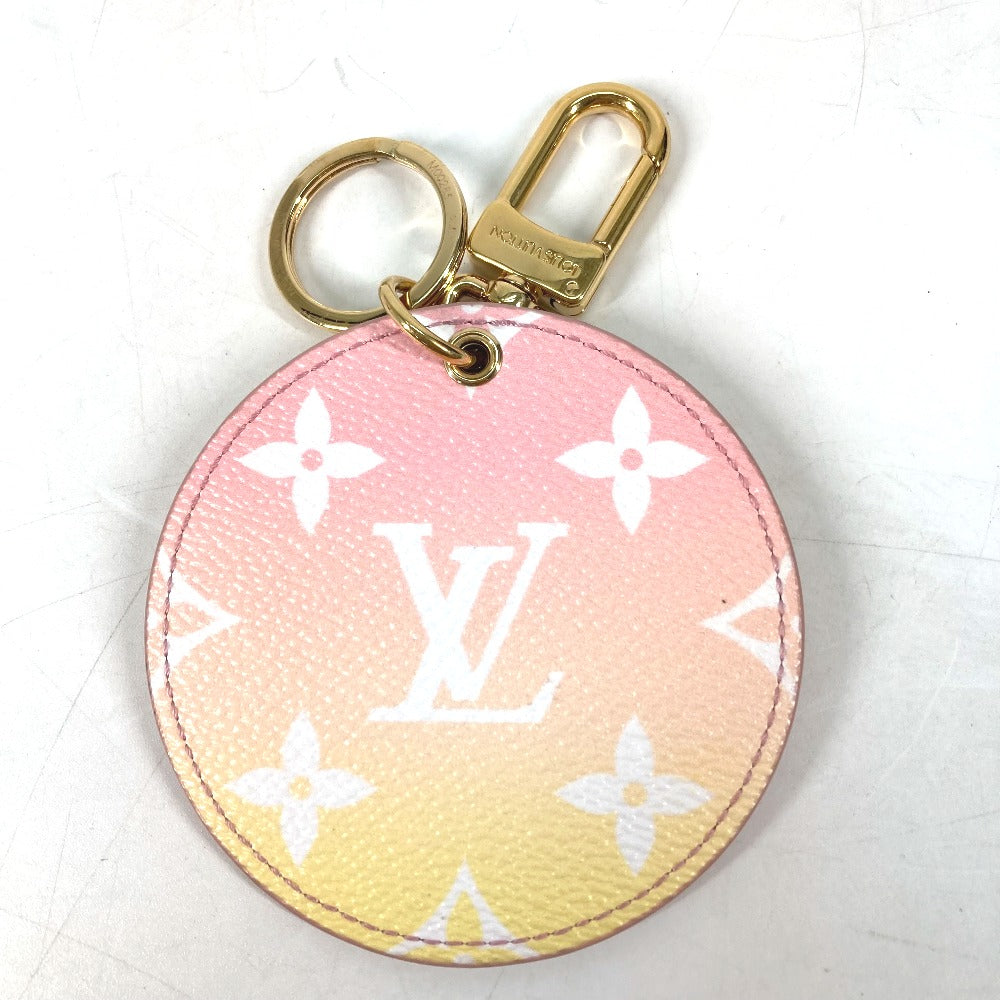 LOUIS VUITTON key ring M00285 Monogram canvas pink Monogram flower Portocles Illustrious Women Used Authentic