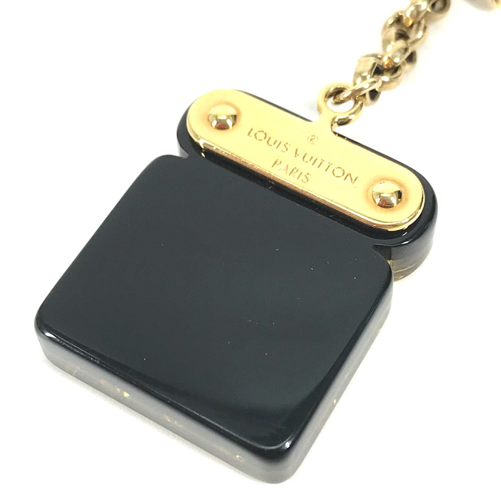 LOUIS VUITTON key ring M66979  Metal, Plastic black Padlock Rock motif keychain Women Used Authentic