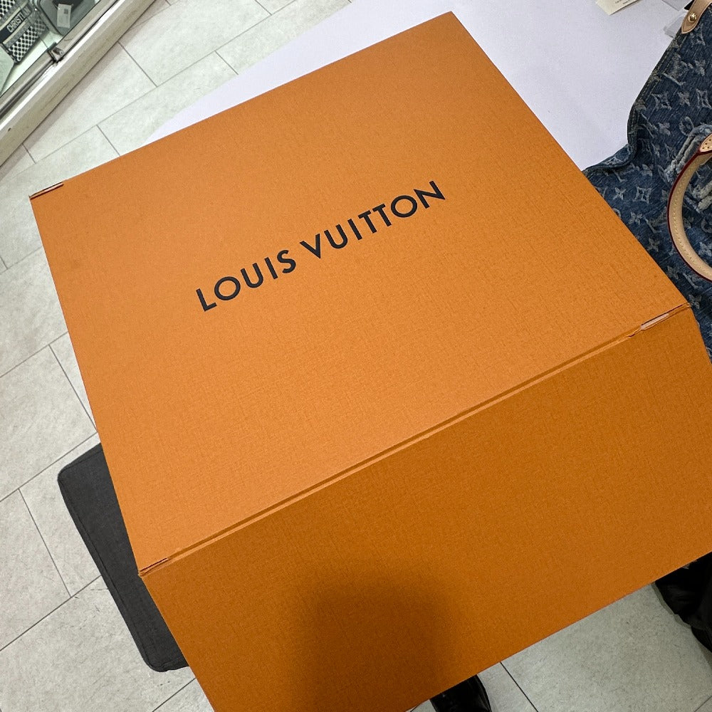 LOUIS VUITTON Tote Bag M46871 Monogram denim blue New LV Remix Monogram Denim On the Go MM Women Used Authentic