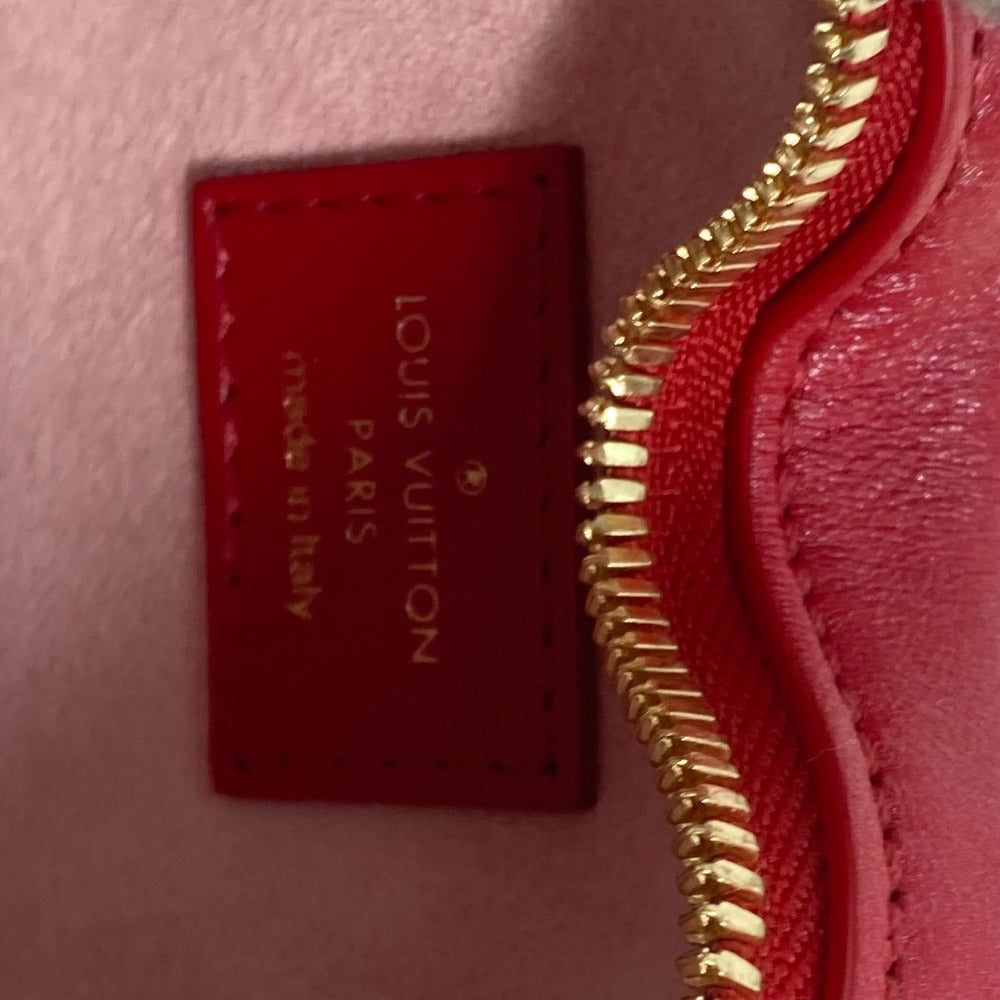 LOUIS VUITTON Shoulder Bag  M80837  leather Red Monogram Heart on Chain Women Used Authentic