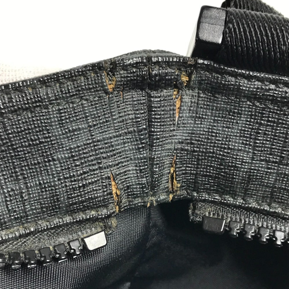 GUCCI Shoulder Bag 162904 GG Supreme Canvas black GG Supreme flat mens Used Authentic