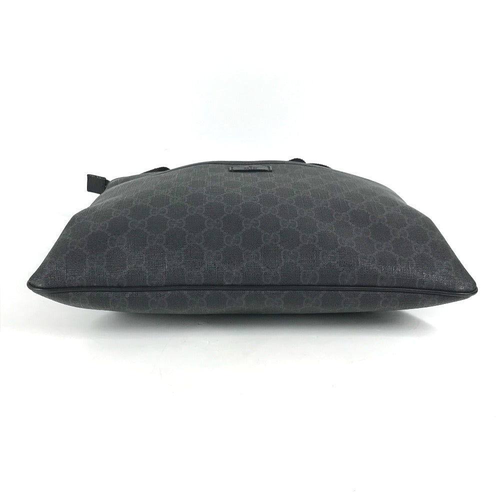 GUCCI Shoulder Bag 162904 GG Supreme Canvas black GG Supreme flat mens Used Authentic